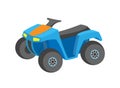 Offroad Auto, Blue Quad Bike Transport Vector Royalty Free Stock Photo