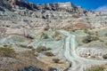 Offroad in baja california landscape panorama desert road Royalty Free Stock Photo