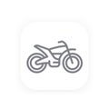 Offroad bike line icon, motorcycle vector