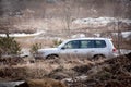 Offroad car in dirt