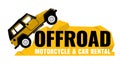 Offroad car rental banner Royalty Free Stock Photo