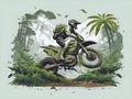 offroad dirt bike t shirt design Royalty Free Stock Photo