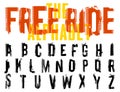 Offroad Lettering Free Ride Royalty Free Stock Photo
