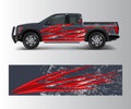 Offroad vehicle wrap design vector. Pickup truck decal wrap design vector