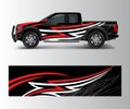 Offroad vehicle wrap design vector. Pickup truck decal wrap design vector Royalty Free Stock Photo