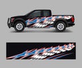 Offroad vehicle wrap design vector. Pickup truck decal wrap design vector Royalty Free Stock Photo