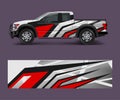 Offroad vehicle wrap design vector. Pickup truck decal wrap design vector