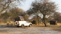 Offroad 4x4 vehicle with tent in the roof Royalty Free Stock Photo