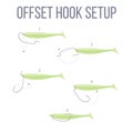 Offset hook and soft plastic bait fishing