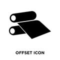 Offset icon vector isolated on white background, logo concept of
