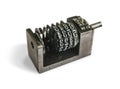 Offset press part - numerator Royalty Free Stock Photo