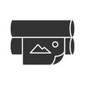 Offset printer glyph icon