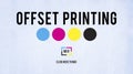 Offset Printing Process CMYK Cyan Magenta Yellow Key Concept Royalty Free Stock Photo