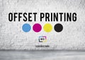 Offset Printing Process CMYK Cyan Magenta Yellow Key Concept