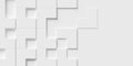 Offset two level small white angled cube boxes block background wallpaper banner template fade out with copy space Royalty Free Stock Photo