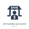 Offshore account icon. Trendy flat vector Offshore account icon