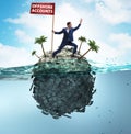 Offshore accounts concept with businessman Royalty Free Stock Photo