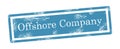 Offshore company grungy stamp Vector illustration