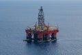 Offshore drill platform -aerial, drilling platfom / oil rig Royalty Free Stock Photo