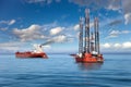The offshore drilling oil rig. Royalty Free Stock Photo