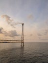 Offshore flare bridge platform and back ground sky