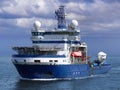 Offshore Icebreaker Underway at Sea. Royalty Free Stock Photo