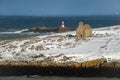 Ruined stone church. Dalkey island. Dublin. Ireland