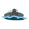 Offshore oil drilling symbol concept