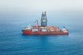 Offshore oil and gas drillship Royalty Free Stock Photo