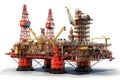 Offshore oil and gas platform for production petroleum products Royalty Free Stock Photo