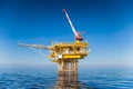 Offshore oil and gas production and exploration wellhead remote platform