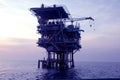 Offshore oil mechanical drilling Royalty Free Stock Photo