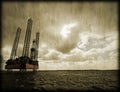 Offshore oil platform Royalty Free Stock Photo