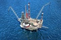 Offshore oilrig in the ocean. Royalty Free Stock Photo
