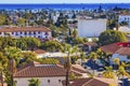 Offshore Platforms Courthouse Main Street Orange Roofs Buildings Royalty Free Stock Photo