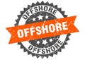 Offshore stamp. offshore grunge round sign.