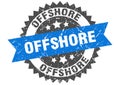 Offshore stamp. offshore grunge round sign.