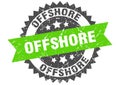 offshore stamp. offshore grunge round sign.