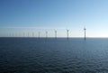 Offshore sea windturbines in Denmark Royalty Free Stock Photo