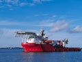 Offshore ship at anchorage area Royalty Free Stock Photo