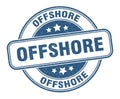 offshore stamp. offshore round grunge sign.