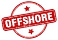 offshore stamp. offshore round grunge sign.