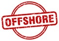 offshore stamp. offshore round grunge sign.