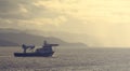 Offshore supply and diving support vessel working on a oil industry project at sea. Royalty Free Stock Photo