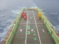 Offshore vessel cargo deck view Royalty Free Stock Photo