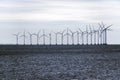 Offshore wind farm in the Baltic Sea, concept for environmental Royalty Free Stock Photo