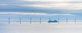 Offshore wind farm at early morning Royalty Free Stock Photo