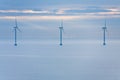 Offshore wind farm at early morning Royalty Free Stock Photo
