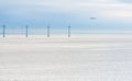 Offshore wind farm at early morning Royalty Free Stock Photo