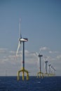 Offshore wind power turbine installation Royalty Free Stock Photo